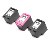  3 XL Druckerpatronen von tintenalarm.de ersetzt HP 300XL, CC641EE und CC644EE (2x schwarz, 1x color) 