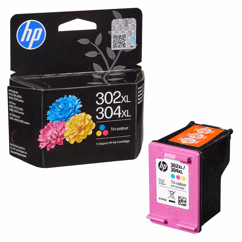  Original HP 302XL/304XL, B7RT8AE Tintenpatrone color High-Capacity (ca. 300 Seiten) 