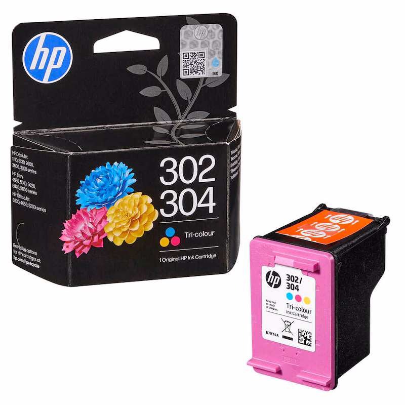  Original HP 302/304, B7RT6AE Tintenpatrone color (ca. 100 Seiten) 
