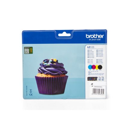 Original Brother LC-123 VAL BPDR Tintenpatrone MultiPack Bk,C,M,Y (ca. 600 Seiten)