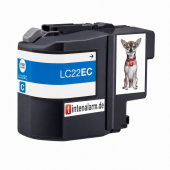  Druckerpatrone von tintenalarm.de ersetzt Brother LC-22EC cyan (ca. 1.200 Seiten) 