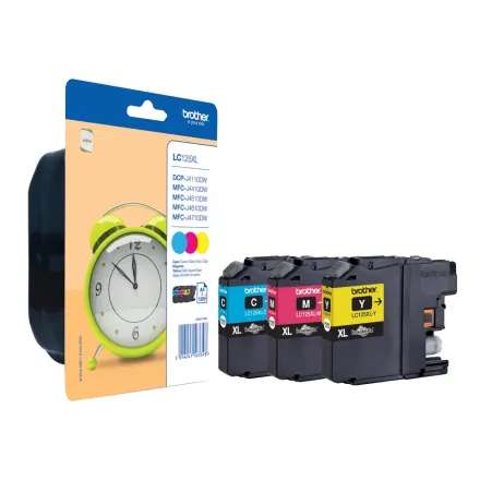 Original Brother LC-125 XL RBWBP Tintenpatrone MultiPack C,M,Y (ca. 1.200 Seiten)