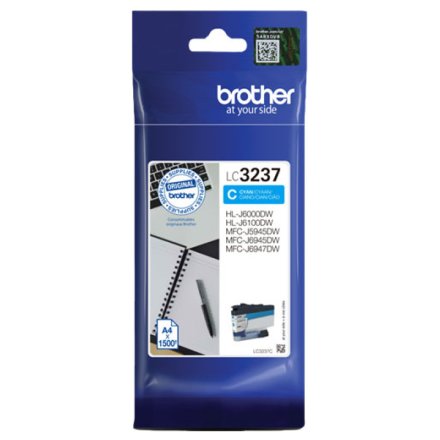 Original Brother LC3237C LC-3237C Tintenpatrone cyan (ca. 1.500 Seiten)