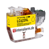  XL Druckerpatrone von tintenalarm.de ersetzt Brother LC-422XLY gelb (ca. 1.500 Seiten) 