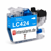  Druckerpatrone von tintenalarm.de ersetzt  Brother LC-424C cyan (ca. 750 Seiten) 