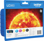  Original Brother LC-980 LC980VALBPDR Tintenpatrone MultiPack Bk,C,M,Y Blister Acustic Magnetic 