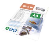 25 Laminierfolien PPR080-02 von Peach,  A4, 216 x 303 mm, 2x 80 mic, Hochglanz