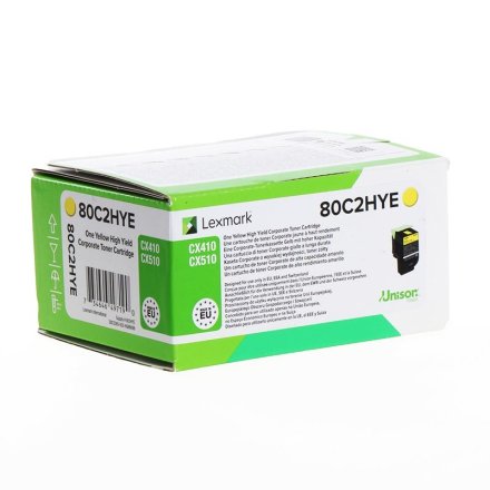 Original Lexmark 802HY 80C2HYE Toner gelb return program Projekt (ca. 3.000 Seiten)