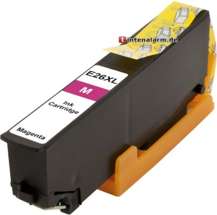 XL Druckerpatrone von tintenalarm.de ersetzt Epson 26 XL, T2633 magenta (ca. 690 Seiten)
