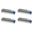  4 Toner von tintenalarm.de ersetzt Oki 44318605, 44318606, 44318607, 44318608 