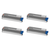  4 Toner von tintenalarm.de ersetzt Oki 44318605, 44318606, 44318607, 44318608 
