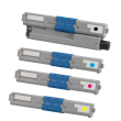  4 Toner von tintenalarm.de ersetzt Oki 46490624, 46490623, 46490622, 46490621 