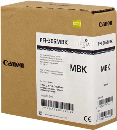 Original Canon PFI-306mbk 6656B001 Tintenpatrone schwarz matt (ca ...