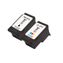  2 Druckerpatronen von tintenalarm.de ersetzt Canon PG-512, 2969B001 und CL-513, 2971B001 