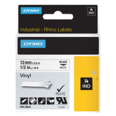  Original Dymo S0718600 18444 Farbband Vinyl schwarz auf weiss 