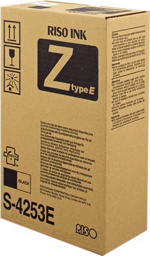 Original Riso Risograph Ink S-4253E RZ für RZ200/300/370 black (2 x ...