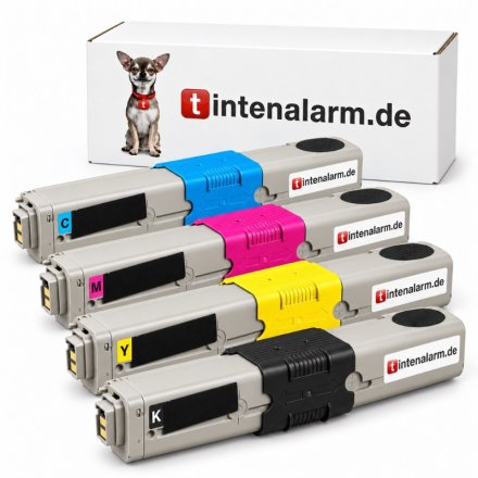 4 Toner von tintenalarm.de ersetzt Oki 44973533, 44973534, 44973535, 44973536