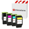  4 Toner von tintenalarm.de ersetzt Lexmark 70C2HK0, 70C2HC0, 70C2HM0, 70C2HY0 