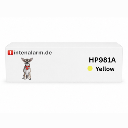 Druckerpatrone von tintenalarm.de ersetzt HP 981A, J3M70A Tintenpatrone yellow (ca. 6.000 Seiten)