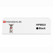  Druckerpatrone von tintenalarm.de ersetzt HP 981X, L0R12A Tintenpatrone schwarz (ca. 11.000 Seiten) 