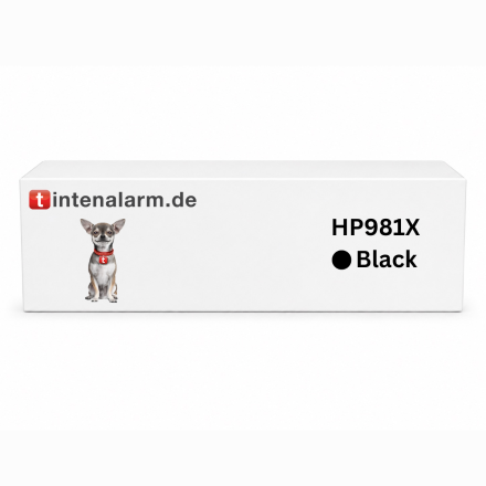 Druckerpatrone von tintenalarm.de ersetzt HP 981X, L0R12A Tintenpatrone schwarz (ca. 11.000 Seiten)