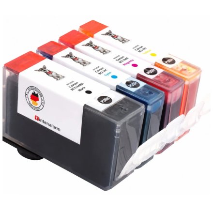4 Druckerpatronen von tintenalarm.de ersetzt Canon BCI-3 EBK und BCI-3/BCI-6 C,M,Y