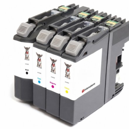 4 Druckerpatronen von tintenalarm.de ersetzt Brother LC-3213, LC3213VALDR