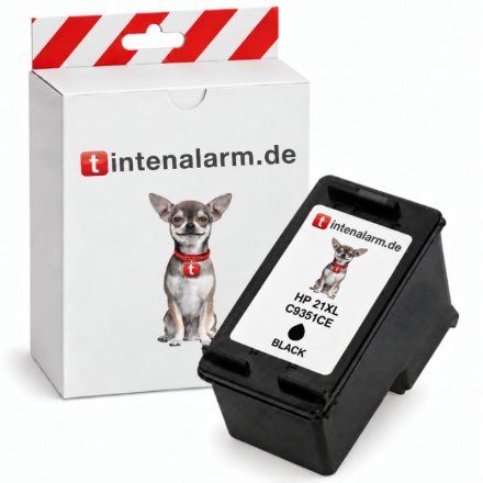 XL Druckerpatrone von tintenalarm.de ersetzt HP 21 XL, C9351CE schwarz (ca. 475 Seiten)