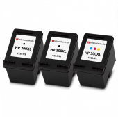  3 XL Druckerpatronen von tintenalarm.de ersetzt HP 300XL, CC641EE und CC644EE (2x schwarz, 1x color) 