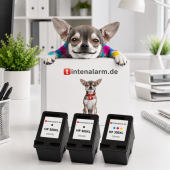  3 XL Druckerpatronen von tintenalarm.de ersetzt HP 300XL, CC641EE und CC644EE (2x schwarz, 1x color) 