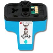  XL Druckerpatrone von tintenalarm.de ersetzt HP 363 XL, C8771EE cyan (ca. 1.125 Seiten) 