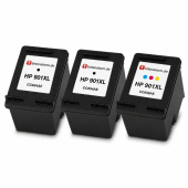  3 Druckerpatronen von tintenalarm.de ersetzt HP 901 XL, SD519AE (2x schwarz, 1x color) 