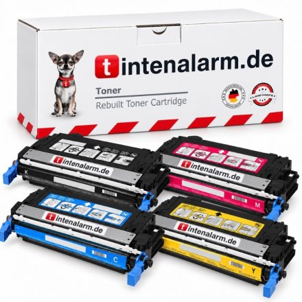 4 Toner von tintenalarm.de ersetzt HP CB400A, CB401A, CB402A, CB403A