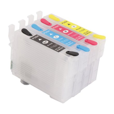 4 leicht befüllbare Auto-Reset-Patronen für Epson T1621, T1622, T1623, T1624 und T1631, T1632, T1633, T1634