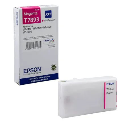 Original Epson C13T789340 T7893 XXL Tintenpatrone magenta extra High-Capacity XXL (ca. 4.000 Seiten)