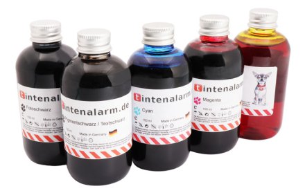 500 ml Set Nachfülltinte von tintenalarm.de für Canon PGI-550 und CLI-551 Serie