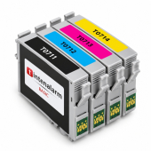  4 Druckerpatronen Basic kompatibel ersetzen Epson T0715 (Multipack) schwarz, cyan, magenta, gelb 