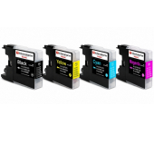  4 Druckerpatronen Basic kompatibel ersetzt Brother LC-1240 (Multipack) 