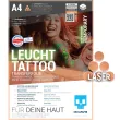  Leuchtattoo-Transferfolie Laser A4 - 4 Blatt  SKULLPAPER 