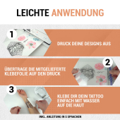  Tattoo-Transferfolie Laser A4 - 4 Blatt SKULLPAPER 