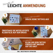  Leuchtattoo-Transferfolie Inkjet A4 - 4 Blatt SKULLPAPER 