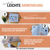  Leuchtattoo-Transferfolie Laser A4 - 4 Blatt  SKULLPAPER 