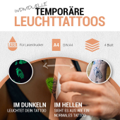  Leuchtattoo-Transferfolie Laser A4 - 4 Blatt  SKULLPAPER 