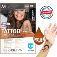 Tattoo-Transferfolie Inkjet A4 - 4 Blatt SKULLPAPER