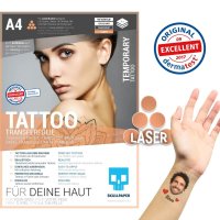 Tattoo-Transferfolie Laser A4 - 4 Blatt SKULLPAPER