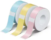 Peach Thermoetikettenband hellblau, gelb und pink 12x40mm 180 Etiketten pro Rolle PE103 