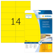  HERMA Etiketten 5058 gelb 105,0 x 42,3 mm, 20 Blatt 