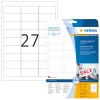HERMA Etiketten 4347 weiß 63,5 x 29,6 mm, 25 Blatt