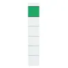10 Ordneretiketten Grüner Balken, für 5,0 cm Rückenbreite, selbstklebend, weiß