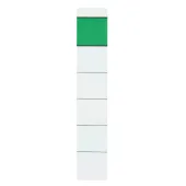  10 Ordneretiketten Grüner Balken, für 5,0 cm Rückenbreite, selbstklebend, weiß 